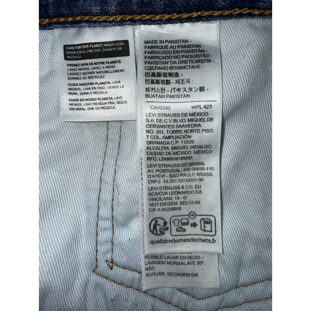 Levi's 505 Mens Jeans 36x32 Medium Wash Blue Regular Fit Straight Leg Denim - Picture 10 of 11